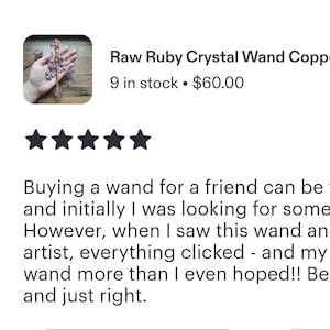 Raw Ruby Crystal Wand Copper Healing Tool Heart Chakra Emotional Energetic Alignment Meditation Talisman image 11