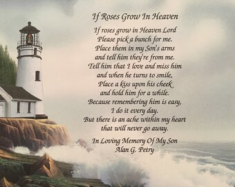 Memorial Poem Son Etsy