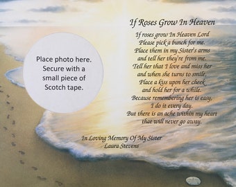 Memory of Sister Gifts, Sympathy Gifts, Memorial Gifts, Condolence Gifts, Footprints In The Sand, Religious Memorial Gift, Loss of Sister