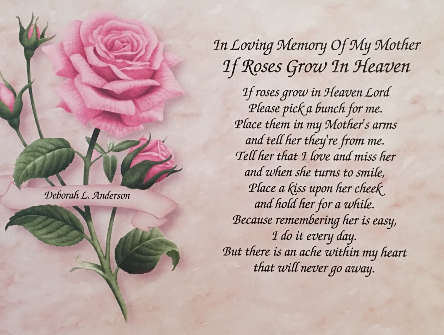 missing mom in heaven poems