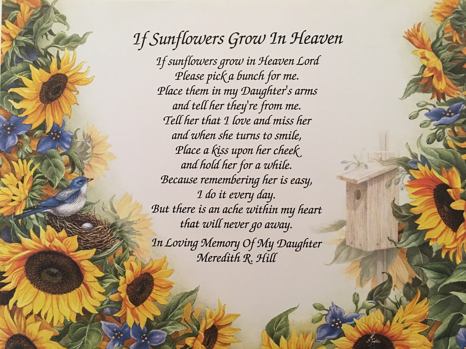 Sympathy of Daughter In Memory Gifts Condolence Gift Etsy