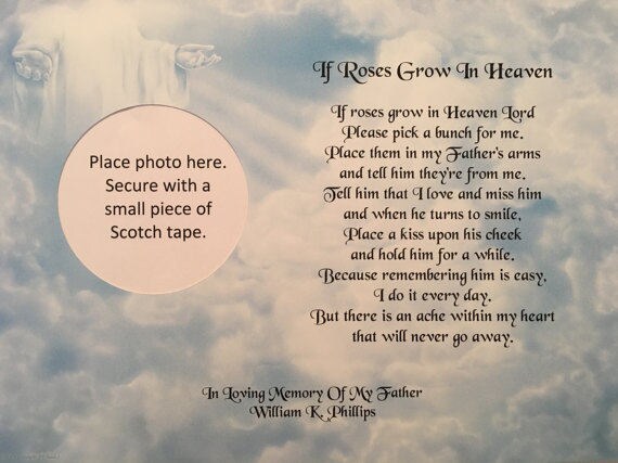 Memory Of Father Sympathy Gifts Memorial Day Gifts Etsy