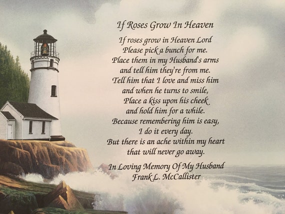 Memory of Husband Sympathy Gift Condolence Gift Memorial ...