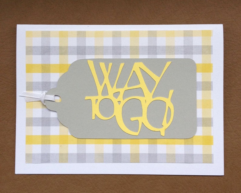 Congratulations Card Way to Go Handmade Greeting Card | Etsy