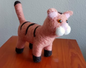 Needle Felted Ginger Cat