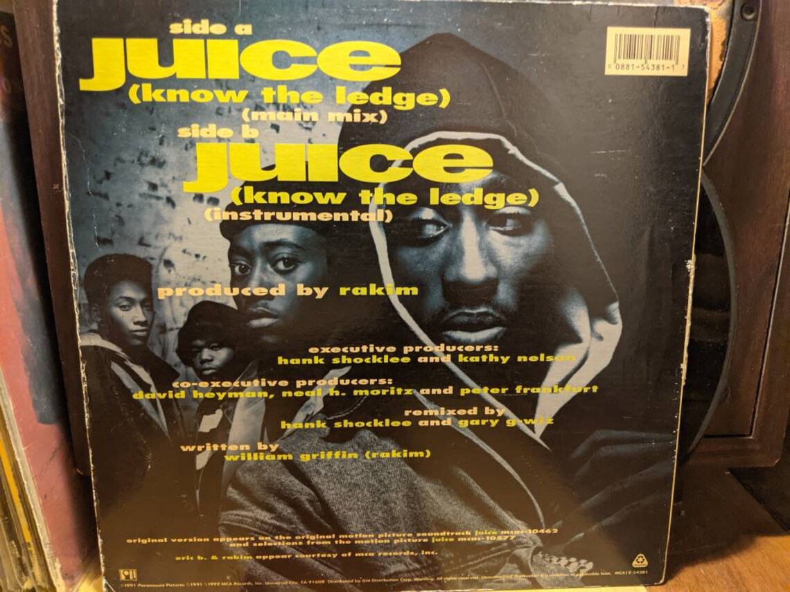 Eric B & Rakim Juice Know The Ledge 12 Single Vinyle Etsy France