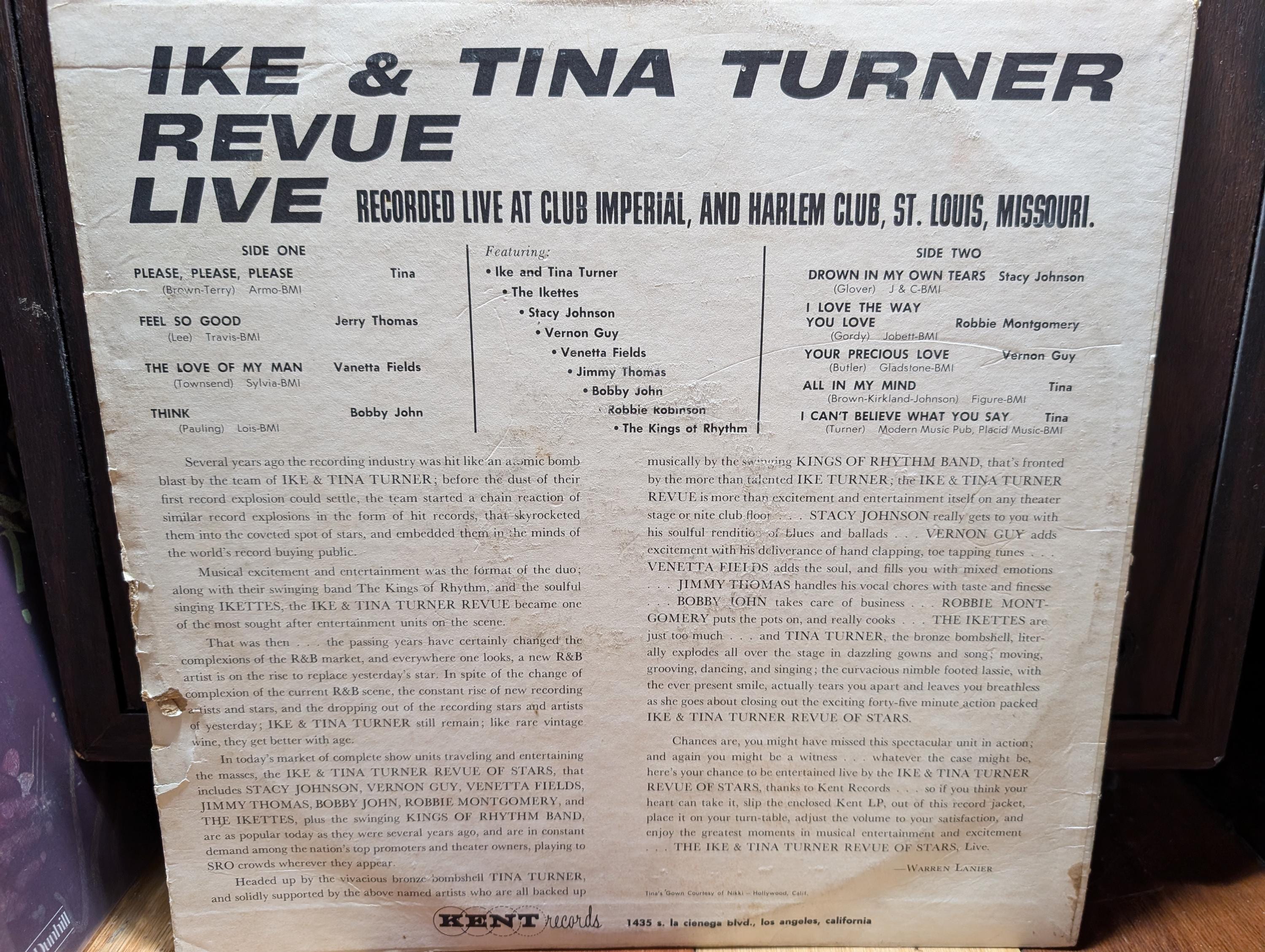 Ike & Tina Turner - Live - Vinyl - Etsy