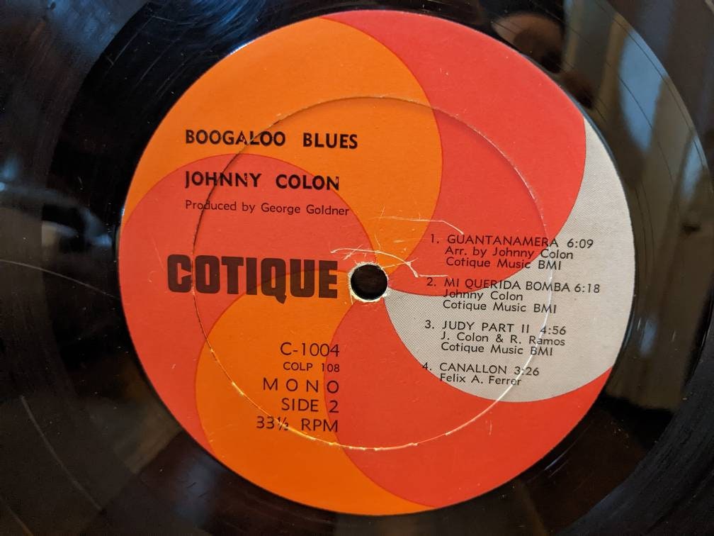 Johnny Colon and Orchestra - Boogaloo Blues (1967 Pressing 