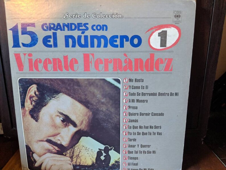 Vicente Fernandez 15 Grandes Con El Numero 1 Vinyl Etsy