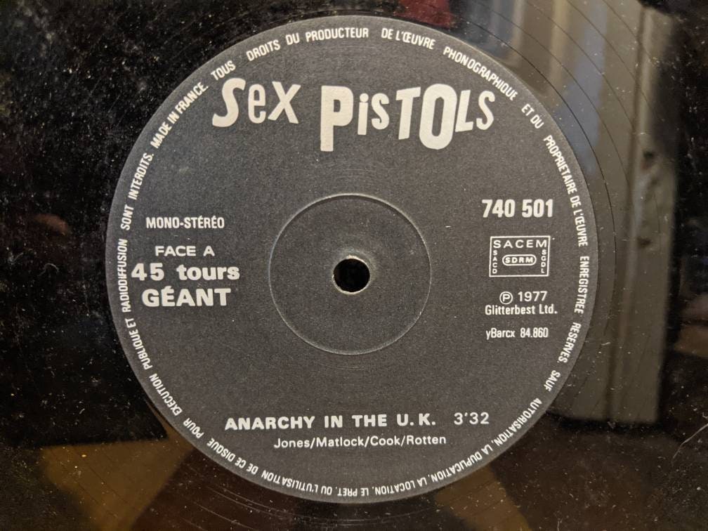 フランス盤12“:Sex Pistols Anarchy in the U.K. Sex Pistols Anarchy In The U.K. 12