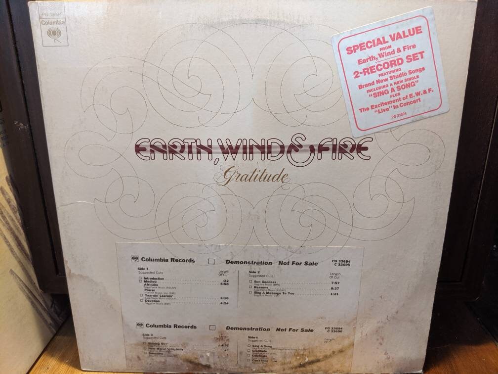 Earth Wind And Fire - Gratitude (Promo Copy) - Vinyl