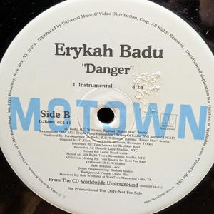 Erykah Badu – Danger (12&quot; Single) - Vinyl