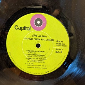 Grand Funk Railroad Live Album 2x vinyl record image 4