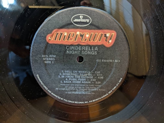 Cinderella - Night Songs - Vinyl - Etsy