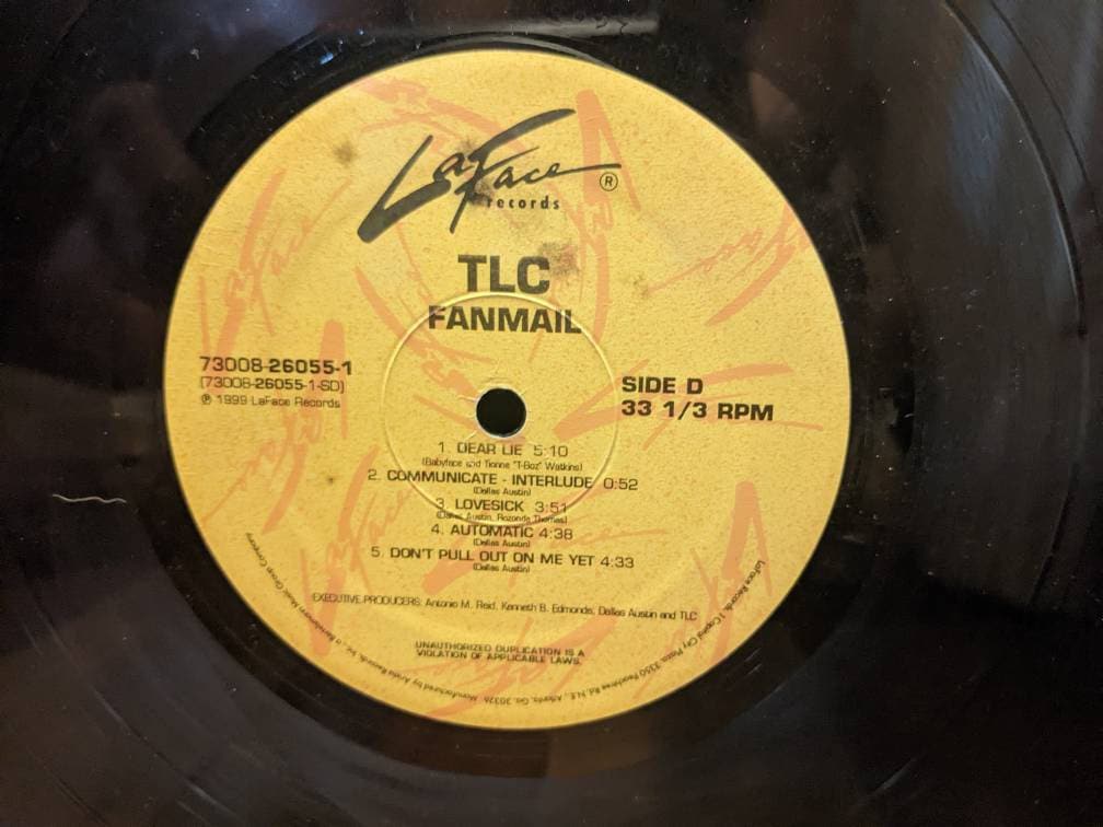 TLC / Fanmail 1999 US Original 2LP LaFace Records Cyptron