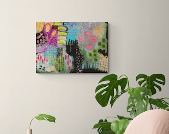 Original Abstract Painting - Colorful Abstract Painting - Floral Abstract Painting - Contemporary Art - Modern Art - Acrylic Painting