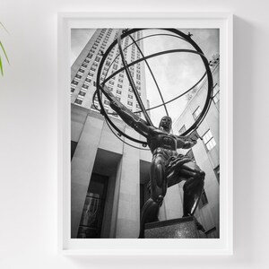 New York City photo print Rockefeller Center Atlas wall art picture, perfect for home & office city inspired decor image 4