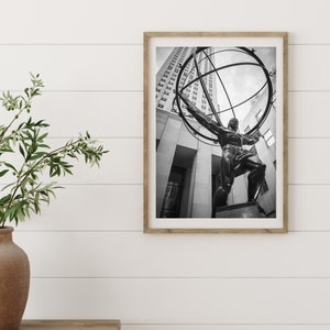 New York City photo print Rockefeller Center Atlas wall art picture, perfect for home & office city inspired decor image 5