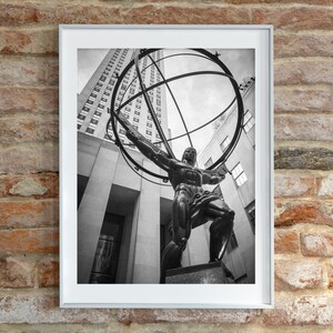 New York City photo print Rockefeller Center Atlas wall art picture, perfect for home & office city inspired decor image 3