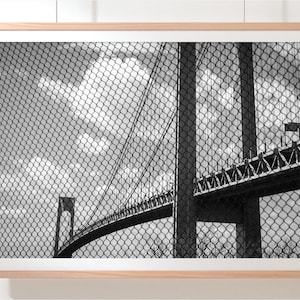 Verrazano Bridge fine art print | Brooklyn photography | New York City wall art | Modern black and white photo for any room