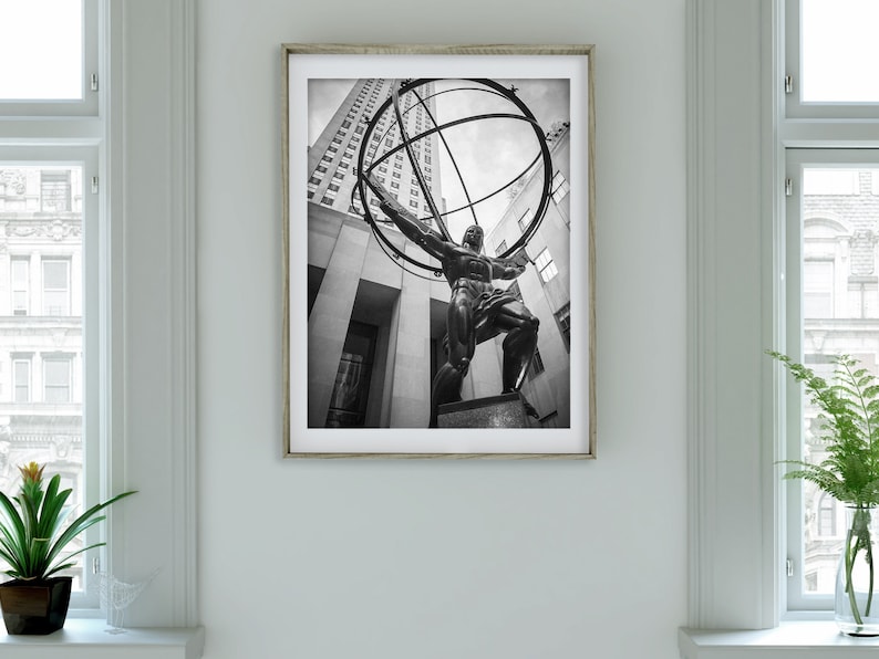 New York City photo print Rockefeller Center Atlas wall art picture, perfect for home & office city inspired decor image 6