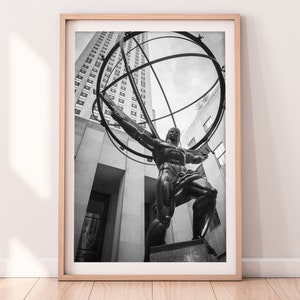 New York City photo print Rockefeller Center Atlas wall art picture, perfect for home & office city inspired decor image 2