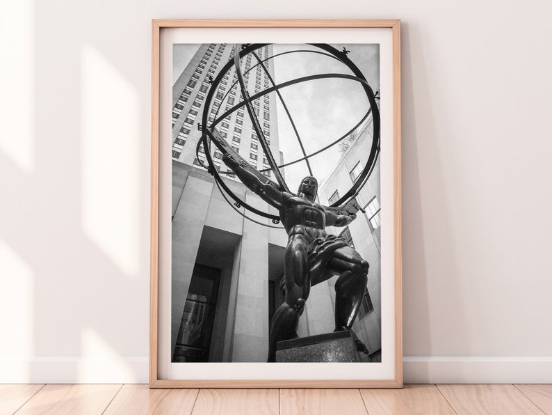 New York City photo print Rockefeller Center Atlas wall art picture, perfect for home & office city inspired decor image 2