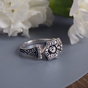 Sterling Silver Memento Mori Ring: Renaissance Skull Jewelry