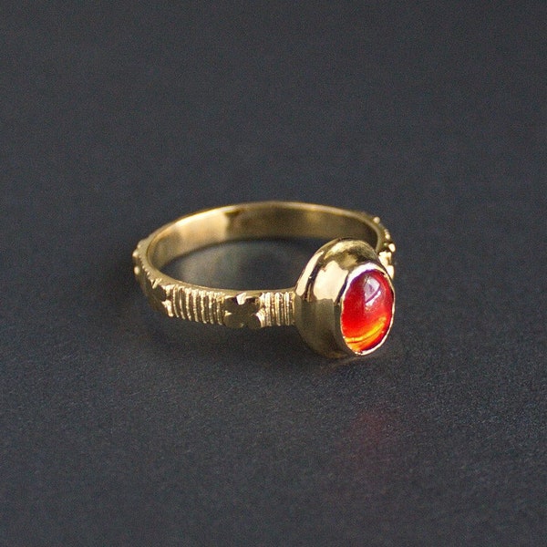 Medieval ring from England or France XIV century, Renaissance finger ring, 14th century historical jewelry for medieval reenactment or SCA