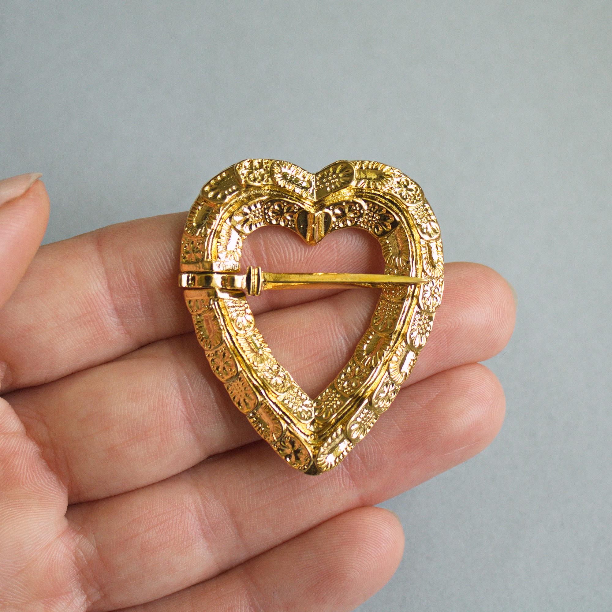 Heart Shaped Medieval Brooch From XV Century England
