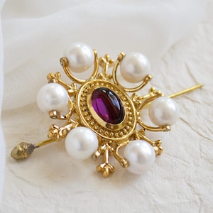 Renaissance brooch, XV century historical brooch for medieval dress, 15th century middle ages jewelry for reenactors and SCA