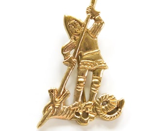 Medieval Brass Badge: St. George Renaissance pin