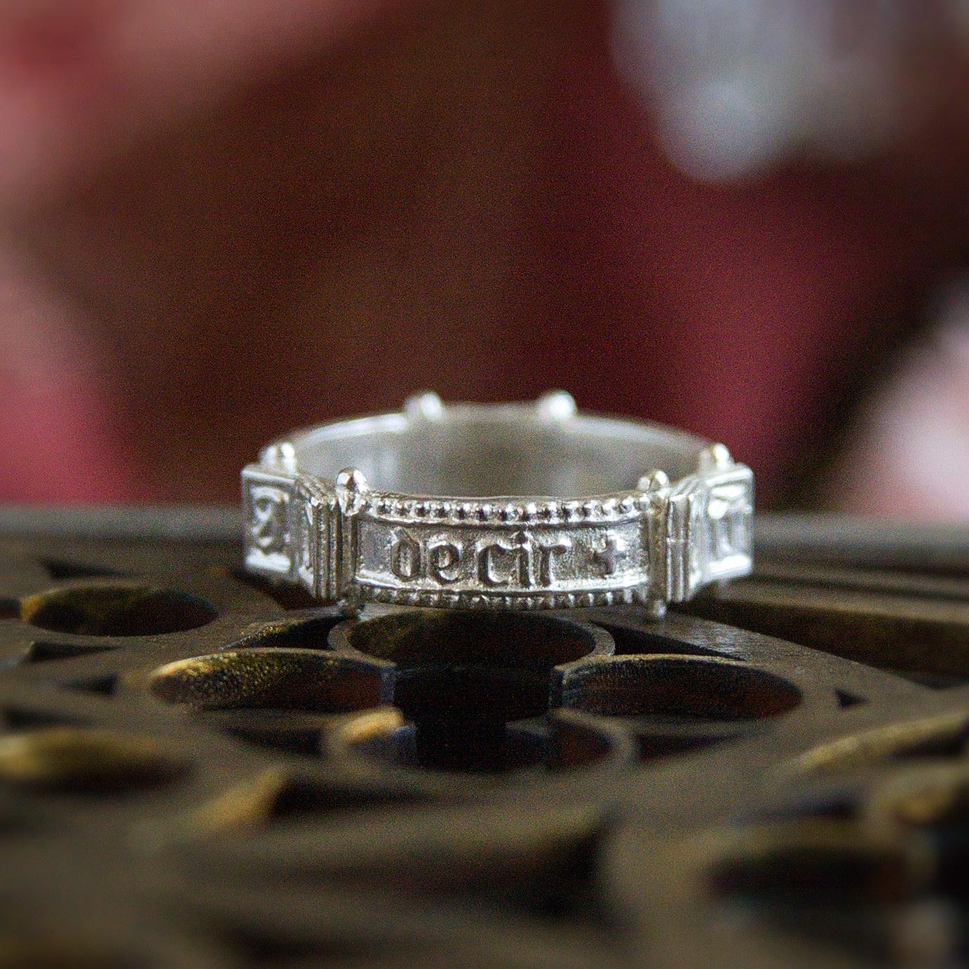 Sterling Silver Historical Ring: Medieval Renaissance XV Century ...