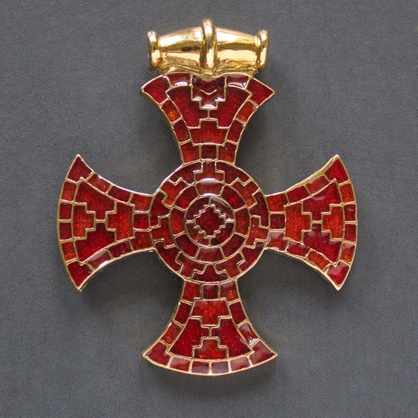 Anglo-Saxon cross pendant, VII century Europe, Migration period historical jewelry, early medieval accessories, 7th century reenactment