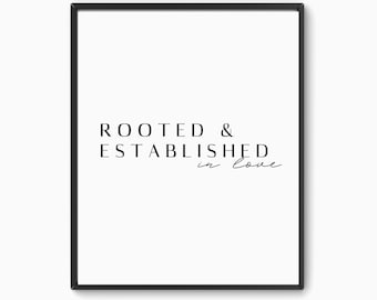 Ephesians 3:17 Bible Verse Print, Minimalist Christian Home Decor (Digital Download)