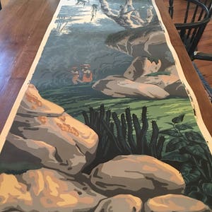 Zuber & Cie &quot;Scenic America&quot; full panel 14.  French wood block print French wallpaper