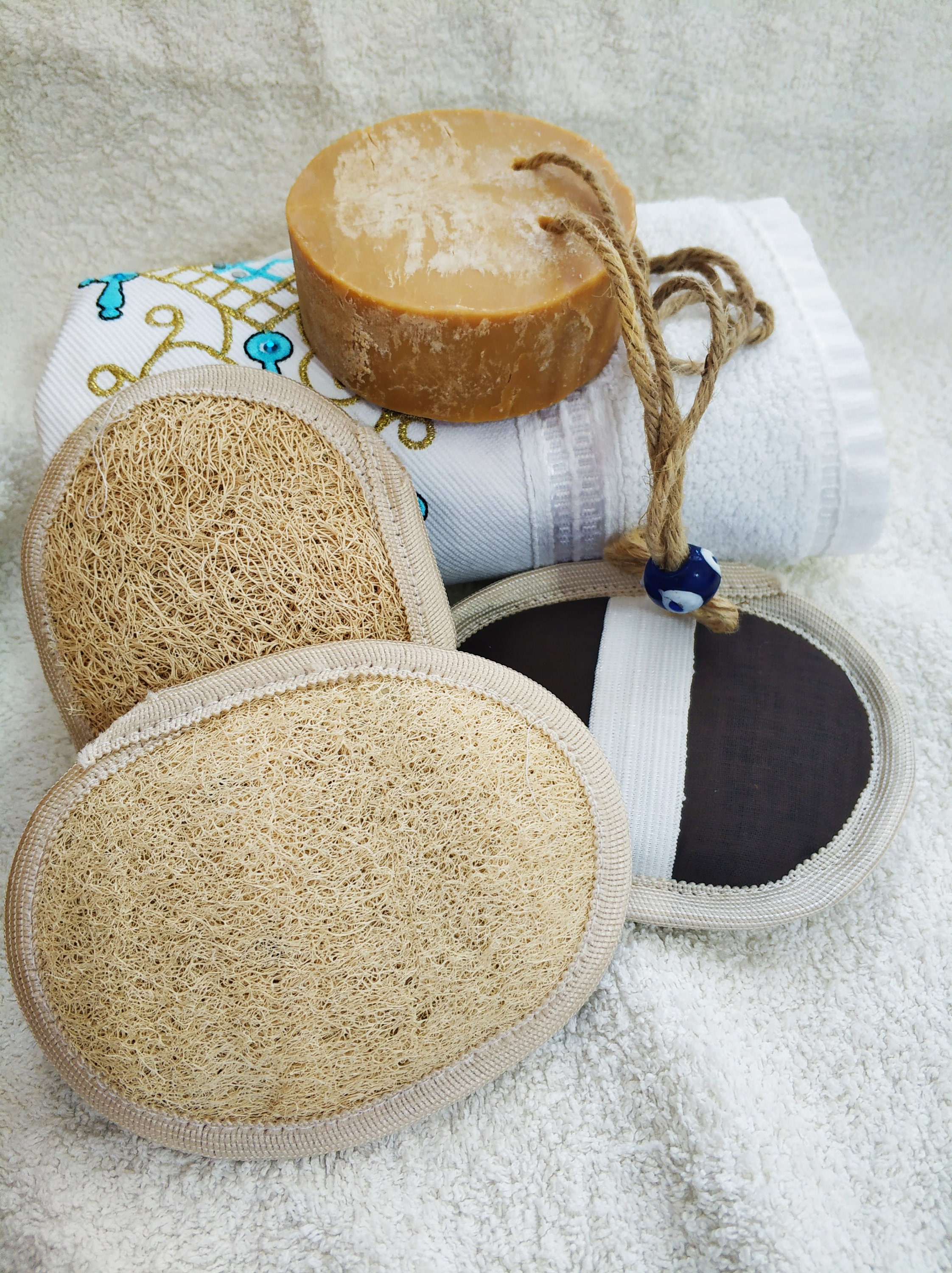 100 Organic Biodegradable Loofah Pad 3 Pack Etsy