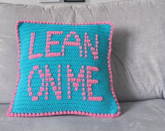 Crochet cushion cover pattern. Modern Funky Colour pop homeware.
