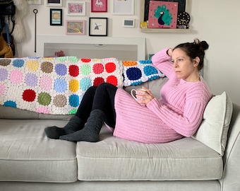 Crochet Sweater Dress Pattern: Women’s simple ribbed crochet jumper dress