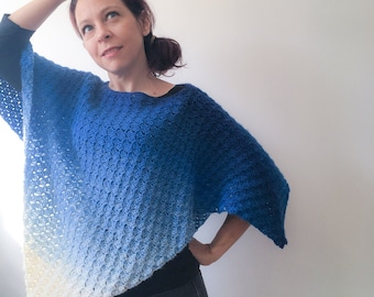 Corner to Corner Crochet Poncho Pattern: Easy, adjustable c2c poncho pattern for beginner crocheters