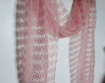 Mohair crochet wrap pattern: A lightweight occasion wear crochet shawl with keyhole fastening option