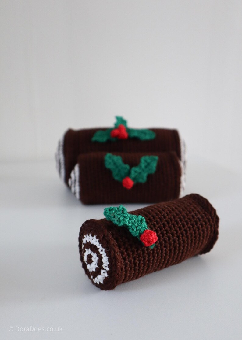 Yule Pattern Crochet Yule Log Ornament Pattern: Festive Holiday Decoration (PDF ...