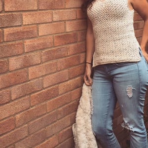 Easy Crochet Tank Top Pattern| Woman’s summer vest Crochet Pattern. Quick crochet pattern with worsted weight cotton image 7