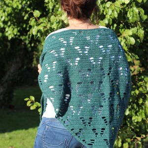 Festive Crochet Shawl Pattern: 'Under the tree' crochet Christmas shawl pattern - Triangle holiday crochet shawl image 9