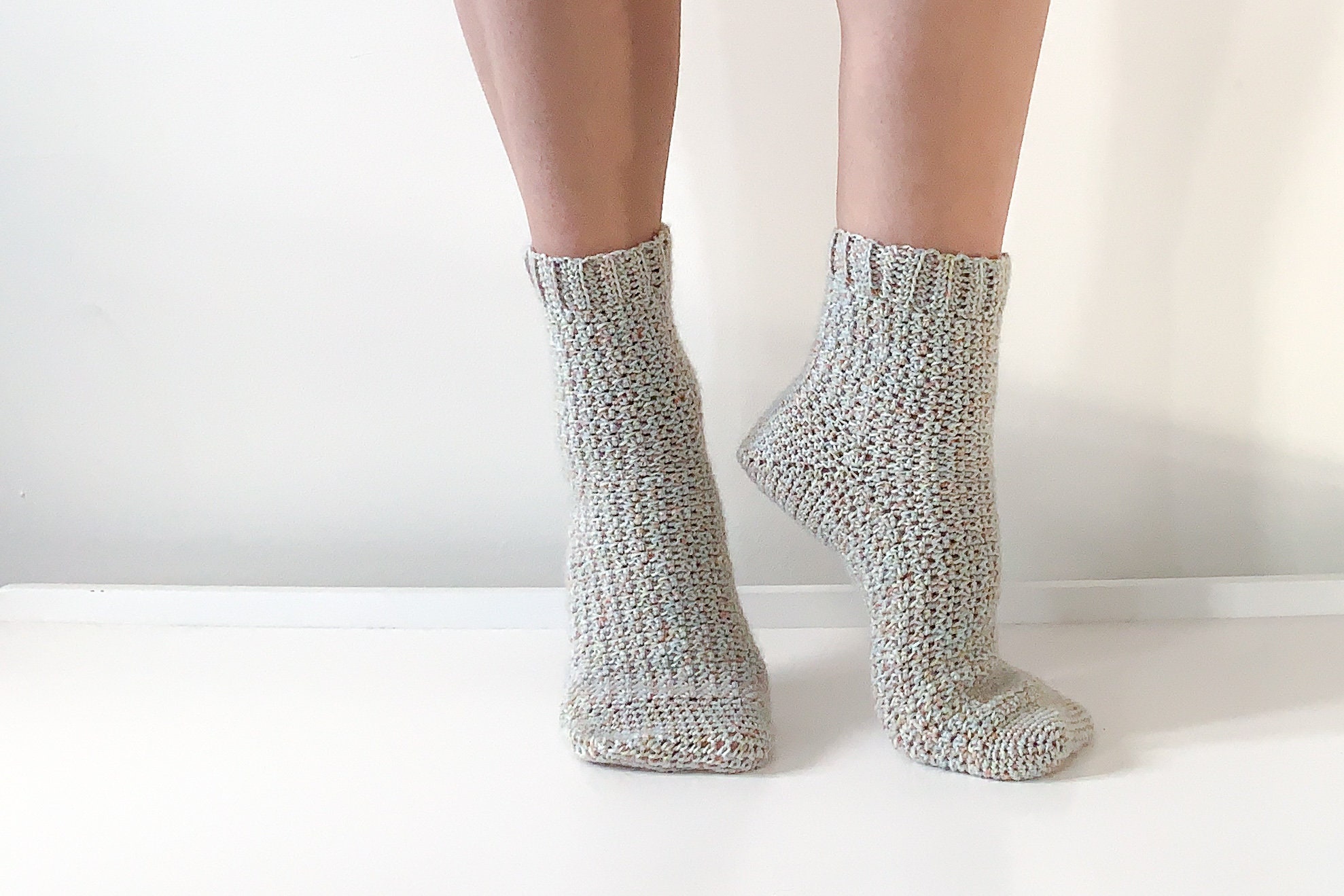 Easy toe up crochet sock pattern Beginner friendly 'Step Etsy