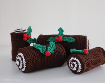 Crochet Yule Log Ornament Pattern: Festive Holiday Decoration (PDF Pattern)