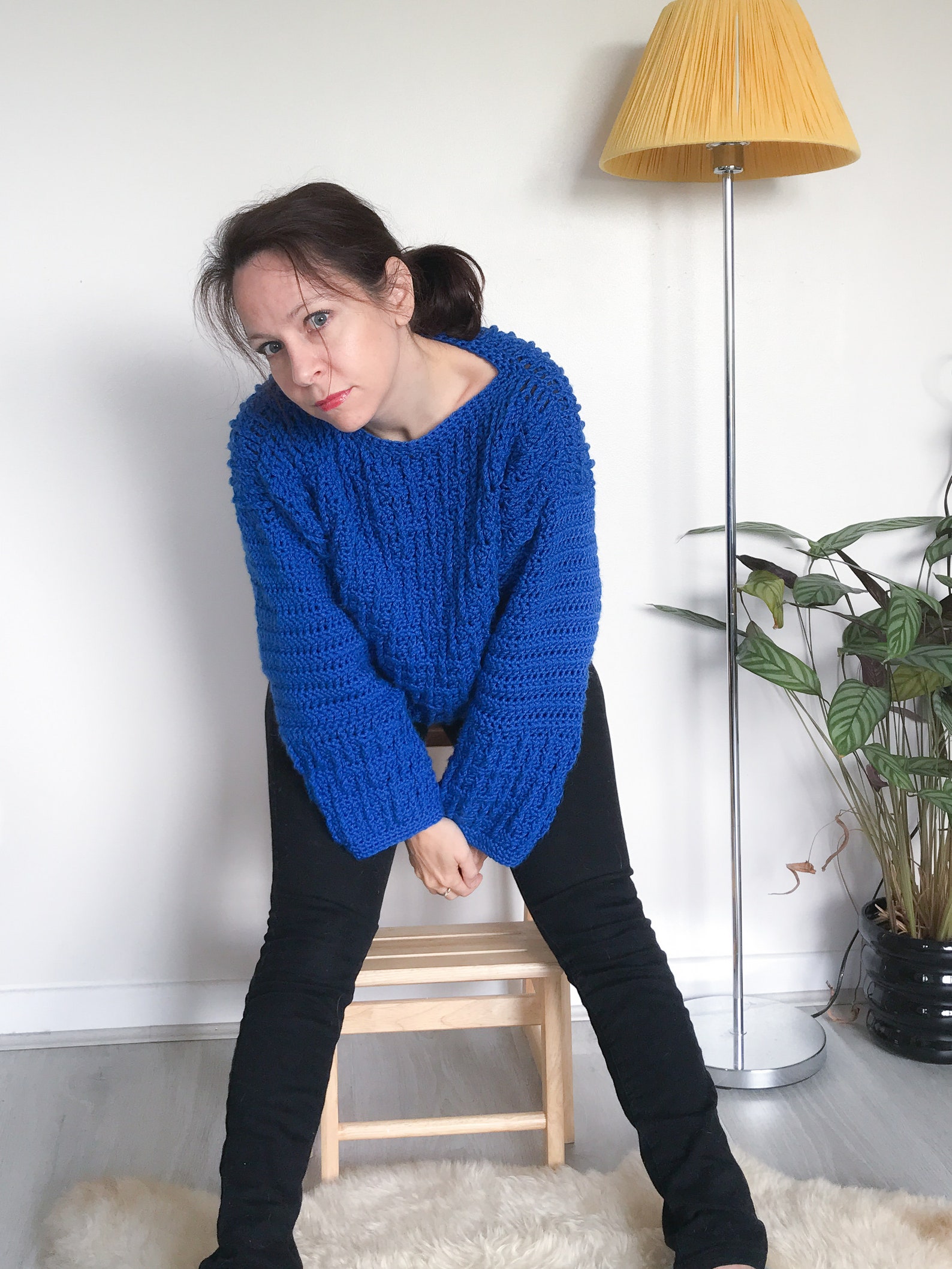 Oversized Crochet Sweater main image 0