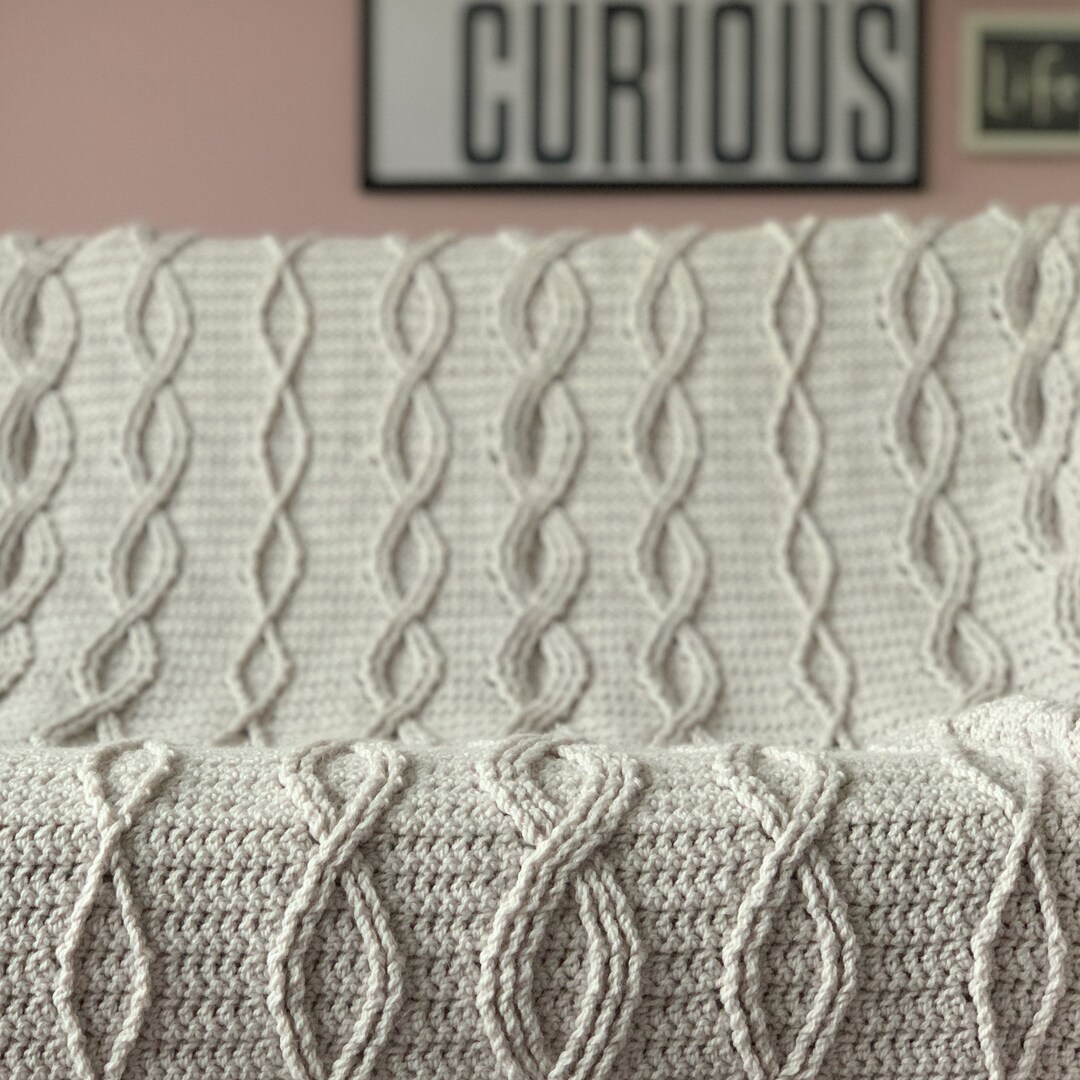 Crochet Cable Blanket Pattern: Modern Braided Throw (PDF Pattern) - Etsy UK