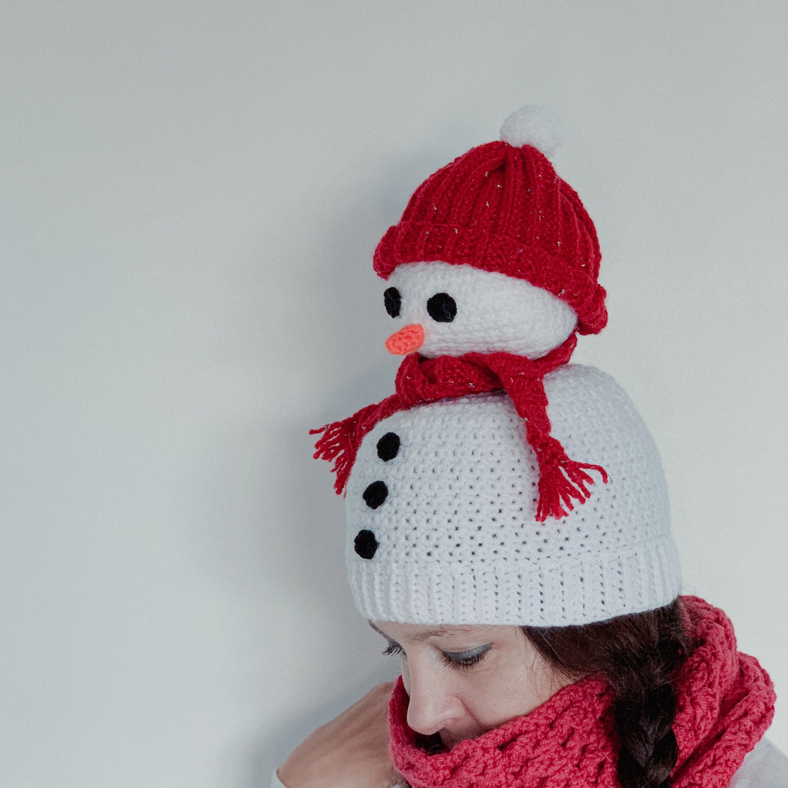 Crochet Pattern Snowman Hat Fun Christmas Crochet Snowman Etsy