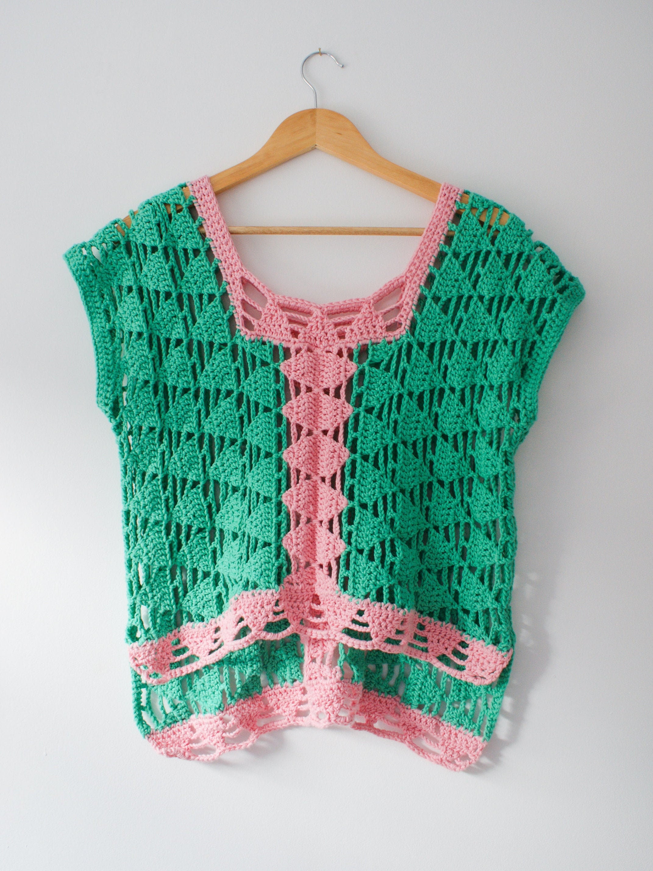 トップス MEDI SHELL MOTIF CROCHET KNIT VEST ameri ameri MEDI SHELL MOTIF CROCHET KNIT VEST